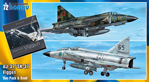 予約 サーブ37ビゲン AJ-37&SK-37・2機入り 資料写真書付き 予約 サーブ37ビゲン AJ-37&SK-37・2機入り 資料写真書付き